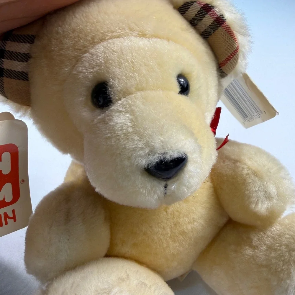 Vintage‎ 1986 Fun Farm by Dakin Remington Bears Set Brown Cream Plaid 7 Inch 2